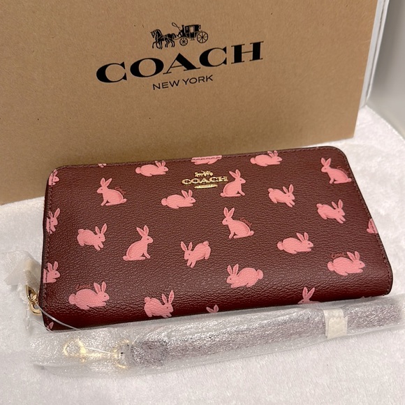 Coach Handbags - COACH LONG ZIP AROUND WALKET Rabit